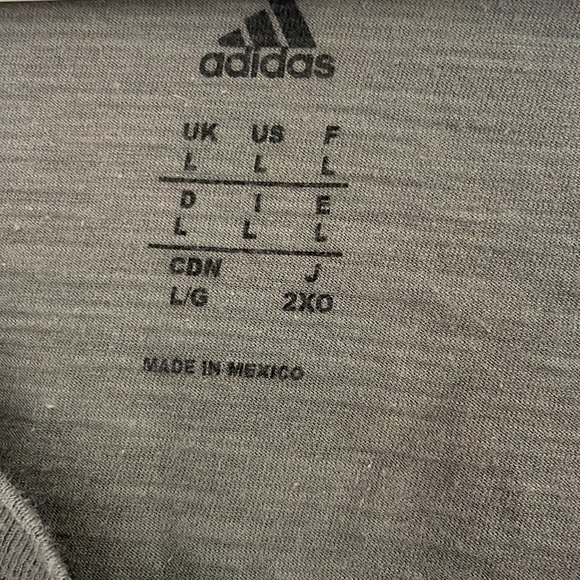 5/$25 Womens adidas gray tshirt size large - Picture 2 of 4